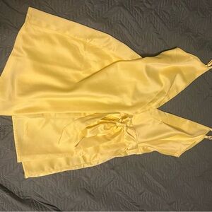 Yellow Sleeveless Wrap Top